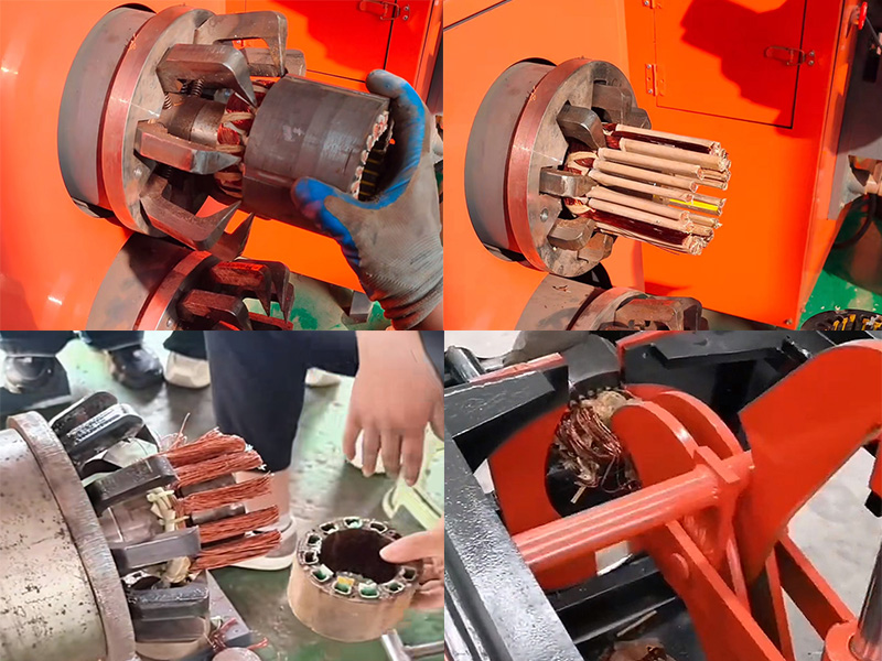 如何轻松从废旧电机定子中取出铜线