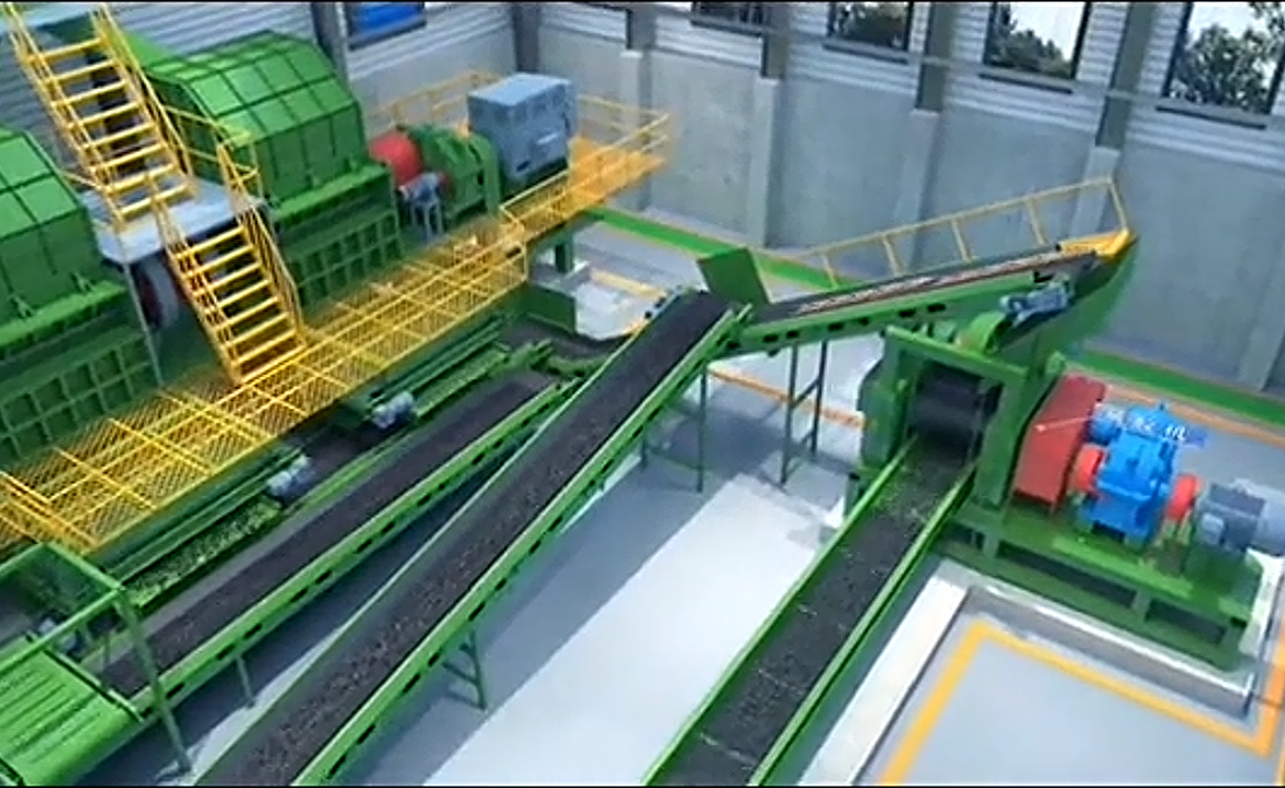 废旧轮胎破碎回收生产线